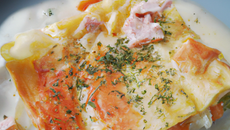 Lasagnes fraîches au saumon fumé