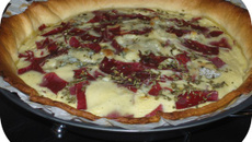 Tarte viande des grisons & fourme d'Ambert