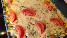 Gratin de spaghettis aux légumes