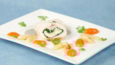 Blancs de poularde farcis au boudin blanc