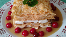 Mille-feuilles de bries et de Coulommiers à la moutarde de Meaux