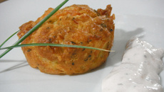 Petit cake individuel au saumon fumé