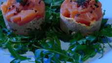 Mousse de cresson et saumon mariné au Paprika de Zitava
