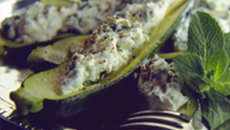 Courgettes farcies au Banon et à la menthe