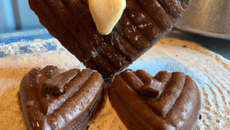 Gâteau au chocolat, ganache croquante et cœur fondant