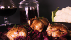 Chapon au chou rouge