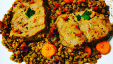 Rôti de veau aux lentilles