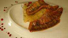 Haddock poêlé, choucroute au wagamama