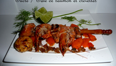 Sucré / Salé de saumon et crevettes