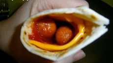 Tortilla hot dog