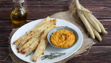 Asperges des Sables des Landes IGP panées au four et dip de carottes