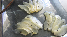 Carpaccio de poires miel vanille