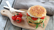 Hamburger veggie aux galettes de pois chiches