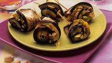 Maki d'aubergine à la pistache