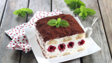Tiramisu léger aux framboises
