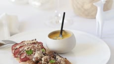 Magret à la sauce au Foie Gras et châtaignes