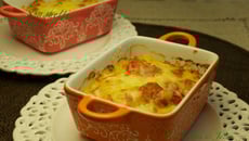 Gratin de courge spaghetti et tomates cerise