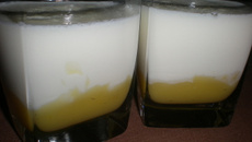 Panna cotta sur lit de lemon curd