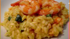 Risotto crevettes et courgettes