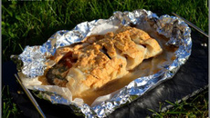 Cabillaud en papillote et ses légumes du soleil sauce moutarde à la provençale