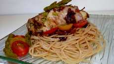 Roulades de veau emmental et asperges vertes