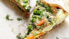 Quiche aux petits pois et carottes
