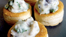 Vols-au-vent aux escargots et à la fourme d'Ambert