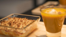 Crumble noisette sur courges butternut