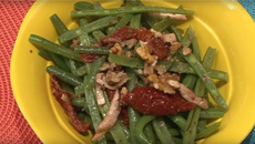 Salade de haricots verts, estragon et champignons