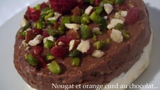 Bavarois nougat-orange-choco