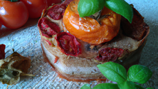 Cake salé tomates séchées et basilic