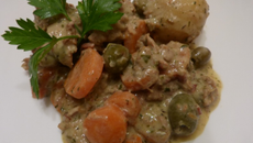 Daube de veau aux carottes et olives vertes