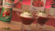 Île flottante version Soupe de Fraises Andros