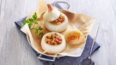 Oignons doux farcis au chorizo