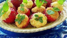 Bouchées de cheesecake aux fraises