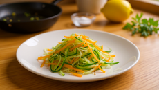 Poêlée de courgettes et carottes en julienne