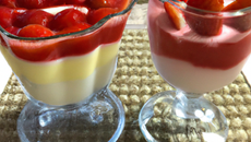 Verrine fraises et Danette