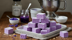 Guimauve sans gélatine animale (agar-agar) et violette