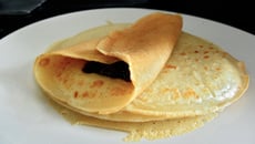 Crêpes légères et allégées sauce chocorange