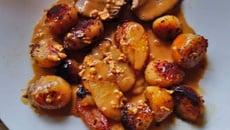 Filet mignon au Neufchâtel et aux pommes