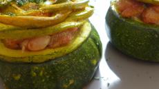 Courgettes rondes farcies - végétarien et bio !