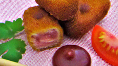 Croquettes de Ratte du Touquet, jambon à l'os et pulpe Tomato Ketchup