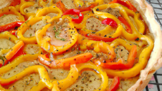 Tarte fine aux poivrons