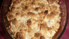 Crumble pêches bananes