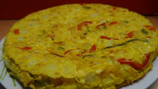 Tortilla espagnole aux pommes de terre et poivrons