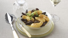 Poêlée de Ratte du Touquet aux morilles et à la crème de morbier