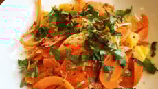 Salade de carottes cuites et crues à l'orange