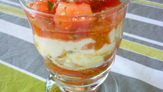 Verrine de tomate mozzarella
