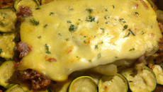 Gratin de courgettes au veau