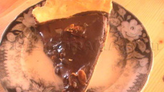 Tarte aux poires chocolat et amandes caramélisées